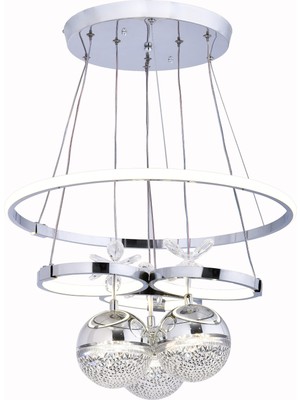 TERRA lighting Modern Galaksi 3 Toplu Sarkıt LED Avize, Power LED Avize, 3 Renk Işık Özellikli LED Avize, Salon Mutfak Yatak Odası Avize