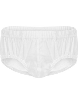 Erdem Erkek Çocuk Beyaz %100 Pamuklu 6'lı Paket Süprem Külot 3300