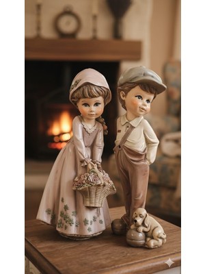 Gardenya Vintage ( Retro ) Romantik Çift Biblo