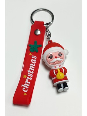 Starseven Yılbaşı Noel Baba Silikon Anahtarlık