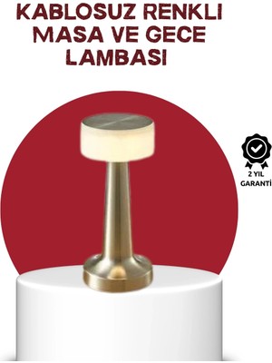 K-Yonlineticaret Şarj Edilebilir LED Masa Lambası – USB Girişli, Metal Yapı