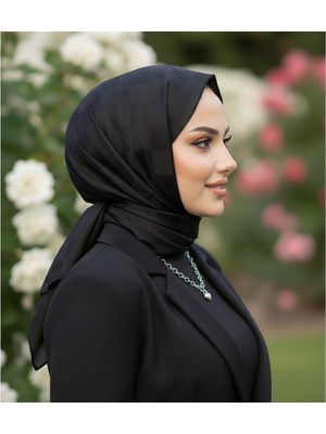 Revam Collection Dama Desen Jakar Şal Siyah
