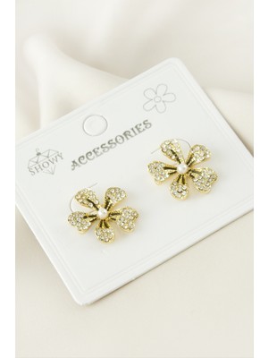 Zenvia Çiçek Taşlı Küpe ZNVBJTR-23577