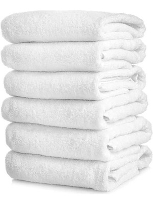 İsmiyle Al Nevresim Dünyası 6'lı Otel Tipi 90X150 Banyo Havlusu Beyaz