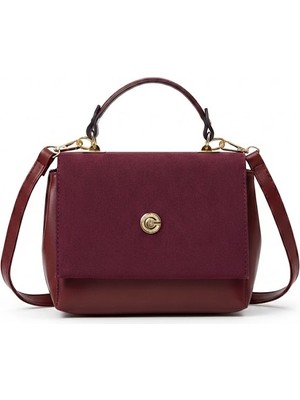 Heybe Shop Gold Toka Detaylı Kilitli Kapaklı Günlük Kadın Kol ve Omuz Çantası