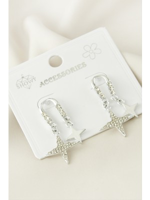 Nuveden Ieg™ Yıldız Taşlı Metal Küpe