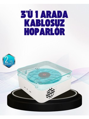 K-Yonlineticaret Dekoratif Gece Işıklı Bluetooth Hoparlör – Zaman ve Pil Ekranlı