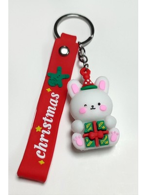 Starseven Yılbaşı Tavşancık Silikon Anahtarlık