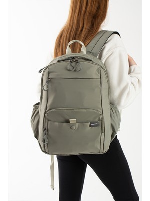 Unisex  Su Geçirmez Kumaş Laptop Bölmeli Günlük, Seyehat ve Okul Sırt Çantası