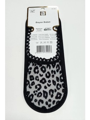 Zenvia Benekli Dantel Babet Çorap ZNVBJTR-23577
