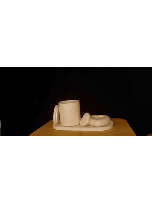 DS Tasarım Aşk Seti - Çikolata Kokulu Mum - Kalp Kapaklı Mumluk - Mini Kalpli Kutu