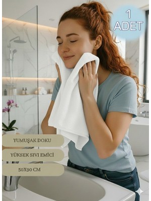 Embays Collection ( 1 Adet ) 50X90CM Pamuklu Havlu , Berber Havlusu, Kuaför Havlusu, Sporcu Havlusu, El Yüz Havlusu