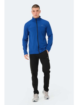 Slazenger Oprah Erkek Fermuarlı Dik Yaka Cepli Saks Mavieşofman Takım