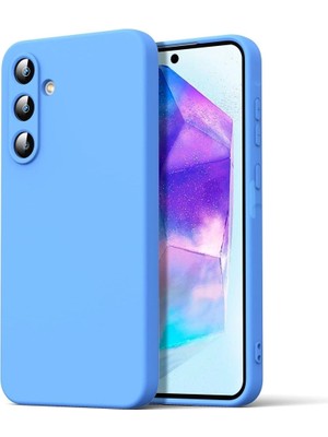 Herşeytrend Samsung Galaxy A16 5g Kılıf Nano Içi Kadife Silikon - Mavi