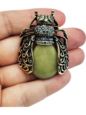BB Bi Butik Shop Vintage Taşlı Arı Broş – Zarif ve Güçlü Stil