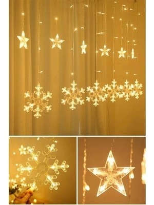 K-Yonlineticaret Kar Tanesi Perde LED