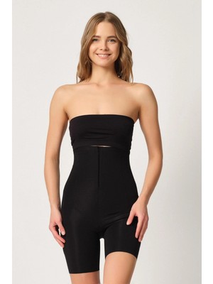 MTM My The Mall Giyim Siyah Mı Emay 2832 Yüksek Bel Balen Destekli Agraflı Lazer Korse