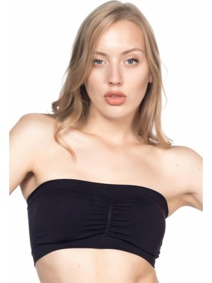 MTM My The Mall Giyim Siyah Mı Emay 4022 Pedli Straplez Korse