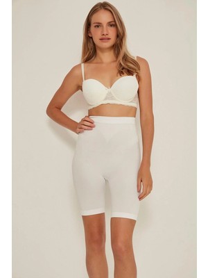 MTM My The Mall Giyim Beyaz Mı Emay 3005 Soft Uzun Paçalı Boxer Korse