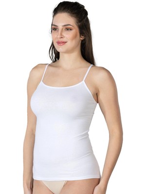 MTM My The Mall Giyim Beyaz Mı Emay 1410 Modal Cotton Ince Askılı Atlet