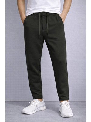 İnce Moda Giyim Erkek Premium Slim Fit Basic Jogger Eşofman Altı – Koyu Haki