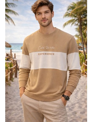 İnce Moda Giyim Erkek Premium Baskılı & Nakış Detaylı Modern Fit Sweatshirt