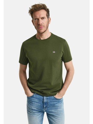 Gant Bisiklet Yaka Erkek Basic T-Shirt