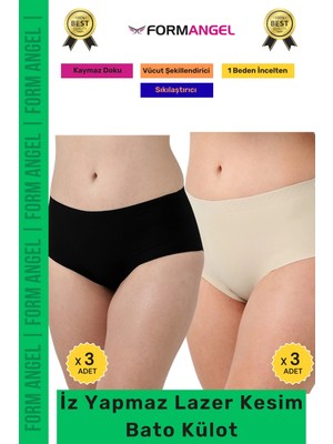 Form Angel #külot Lazer Kesim Iz Göstermez Kaymayı Önleyen Doku 2 Beden Küçülten Hayalet Bato Külot 6'lı Set