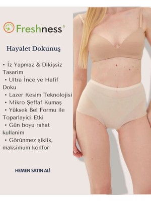 Azrlya Freshness 0025 Lazer Kesim Tül Yüksek Bel Bato Korse