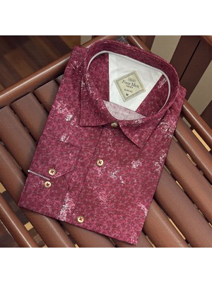 Eren Style Uzun Kol Linen Keten Slim Fit 4 Mevsim Giyilebilen Pamuklu Gömlek