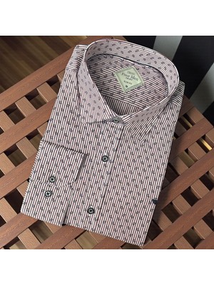 Eren Style Uzun Kol Linen Keten Slim Fit 4 Mevsim Giyilebilen Pamuklu Gömlek