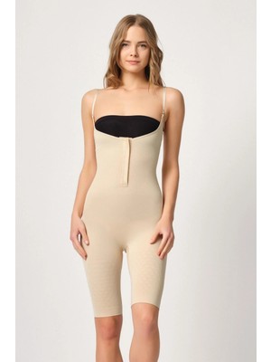 MTM My The Mall Giyim Ten Mı Emay 2093 Ön Agraflı Göğsü Açık Paçalı Boy Korse