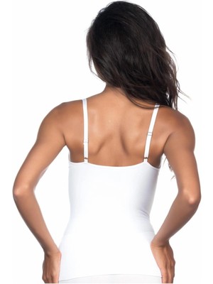 MTM My The Mall Giyim Beyaz Mı Emay 5040 Ip Askılı Fantazi Atlet Korse