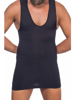 MTM My The Mall Giyim Siyah Mı Emay E1003 V Yaka Erkek Korse Atlet