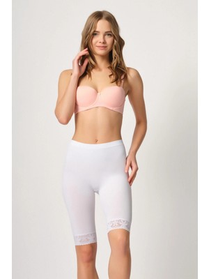 MTM My The Mall Giyim Beyaz Mı Emay 3004 Soft Uzun Paça Dantel Boxer