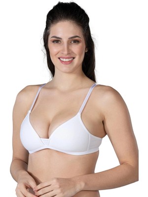 MTM My The Mall Giyim Beyaz Mı Emay 1417 Modal Cotton Kaplı Sütyen