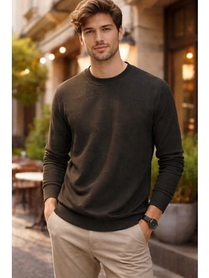 İnce Moda Giyim Erkek Basic Uzun Kollu Sweatshirt – Modern Fit