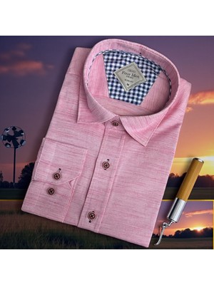 Eren Style Uzun Kol Linen Keten Slim Fit 4 Mevsim Giyilebilen Pamuklu Gömlek