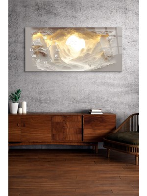 Olinpa Kırılmaz Cam Duvar Saati , Hem Tablo Hem Saat Modern Tasarım Ev Ofis Hediyesi
