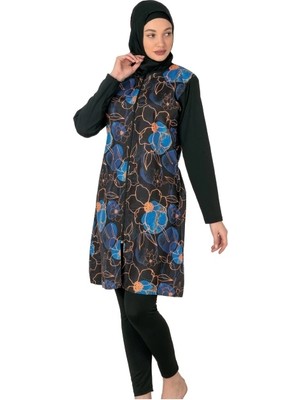 Azrlya Fantasy 3440 Bayan Desenli Tesettür Mayo