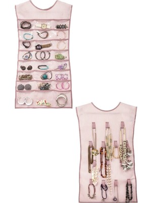 By Nevser® Elbise Şeklinde Takı Düzenleyici Iki Taraflı Mücevherler ve Takılar Için Takı Organizer