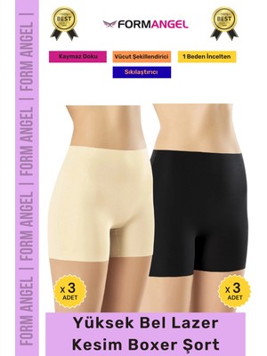 Form Angel #korse Iz Göstermeyen Lazer Kesim Toparlayıcı Şekillendirici Rahat Yüksek Bel Boxer Korse 6'lı Set