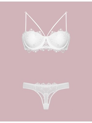 Azrlya Nurteks 4591 Destekli Dantelli Sütyen Takım