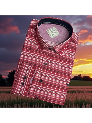 Eren Style Linen Pamuklu Keten Slim Fit 4 Mevsim Giyilebilen Tek Cepli Gömlek