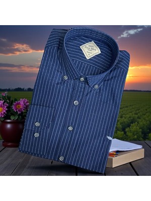 Eren Style Linen Pamuklu Keten Slim Fit 4 Mevsim Giyilebilen Tek Cepli Gömlek