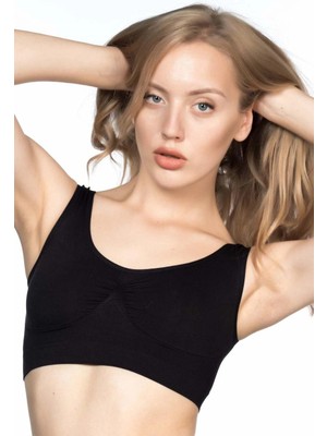 MTM My The Mall Giyim Siyah Mı Emay 4005 Soft Kalın Askı Büstiyer