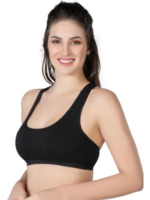 MTM My The Mall Giyim Siyah Mı Emay 1424 Modal Cotton Sporcu Büstiyer