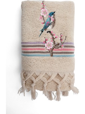 Arliva Home Asuman Nakıslı Havlu Bej 50X80