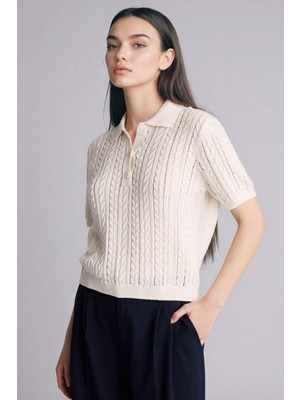 DeFacto Regular Fit Polo Yaka Ajurlu Triko Kazak F7870AX26SM