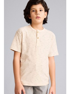 DeFacto Hakim Yaka Tişört Erkek Çocuk G6658A826SM